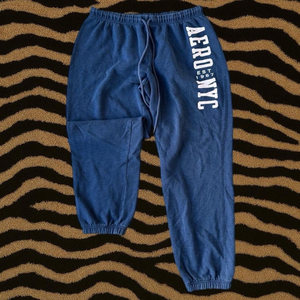 Aero NYC Blue & Pink Sweatpants Size L - Picture 2 of 4